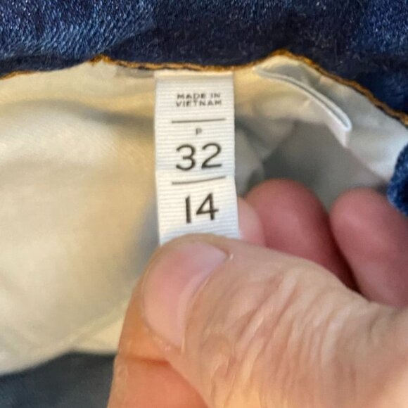 Loft Womens Jeans Petite 14 Dark Wash Mid-Rise Ankle - Picture 6 of 11